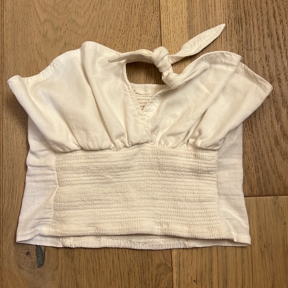 John Galt front tie bandeau top